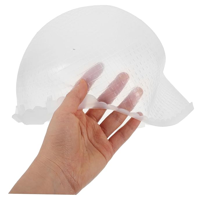 VALICLUD Silicone Highlighting Cap for Long Hair Hair Coloring Tool Cross Holes for Salon Use