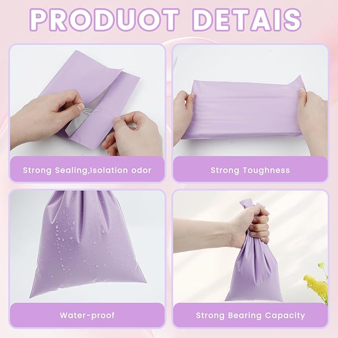 100 Pcs Light Purple Sanitary Napkin Disposal Bags, Feminine Self-Sealing Hygiene Disposal Bags for Tampons, Pads and Liners, Personal Care Sanitary Bag for Women Privacy Handling