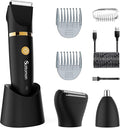 Scttomon Electric Lady Shaver for Women - Painless Razor, Bikini Trimmer, Facial Hair Removal, Body Trimmer for Face, Legs, Underarm, Pubic - Wet and Dry Flawless 3 in 1