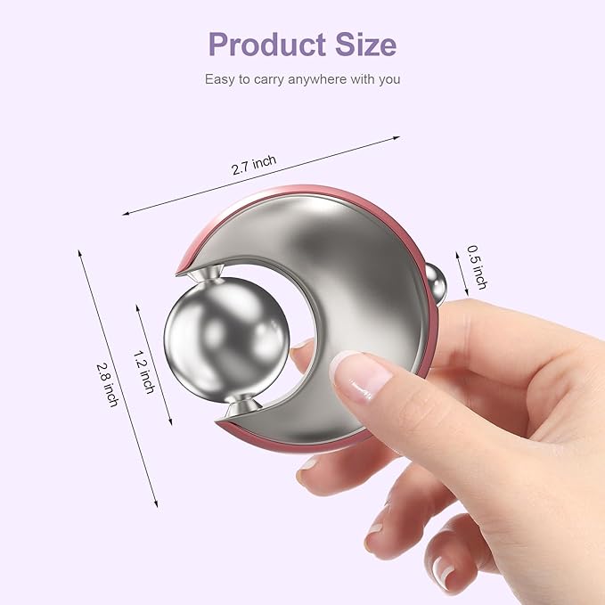 Vcycal Facial Roller for Puffy Eyes, Ice Globes for Face 360° Rotating Eye Cream Applicator Tool Ice Roller for Face and Eyes, Durable Cold Facial Globes for Skin Care Pink