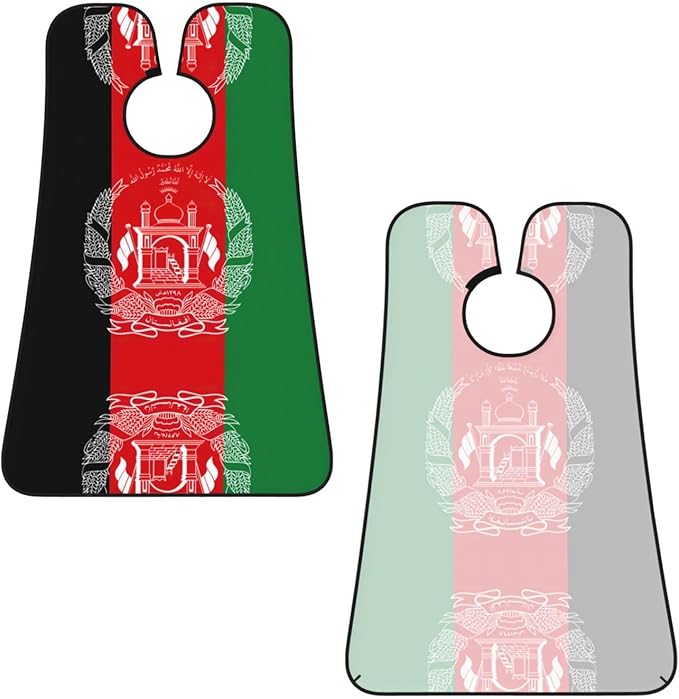 NOUZU Flag Of Afghanistan Print Beard Bib Apron For Men, Beard Hair Catcher For Men Shaving Trimming,Beard Cape Cloth