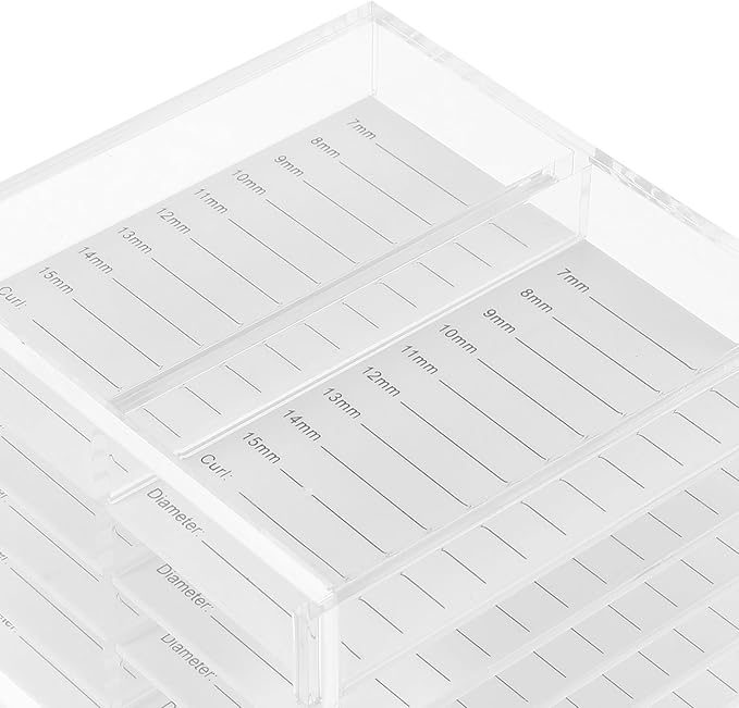 Gogogmee Acrylic False Eyelash Organizer Box, 10-layer Lash Storage Case for Travel and Display, Portable Makeup Lash Packaging Holder for Women
