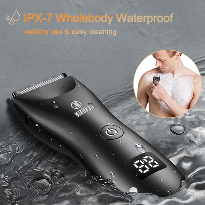 Favrison Body Hair Trimmer for Men, Electric Ball Trimmer Mens Grooming Kit