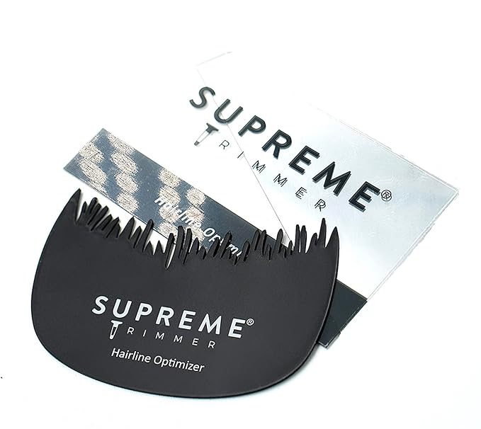 Enhancement Cards for Barbers by Supreme Trimmer | Reusable Hairline Shaping Tool for Natural Line Up & Precise Beard Edges | Ideal for Colored Ink Spray & Hair Fiber Application | HFH/4X