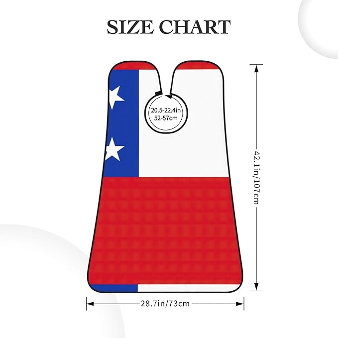 YQxwJL Flag Of Chile Print Beard Bib Shaving Apron, Beard Hair Trimming Cape Gift For Dad