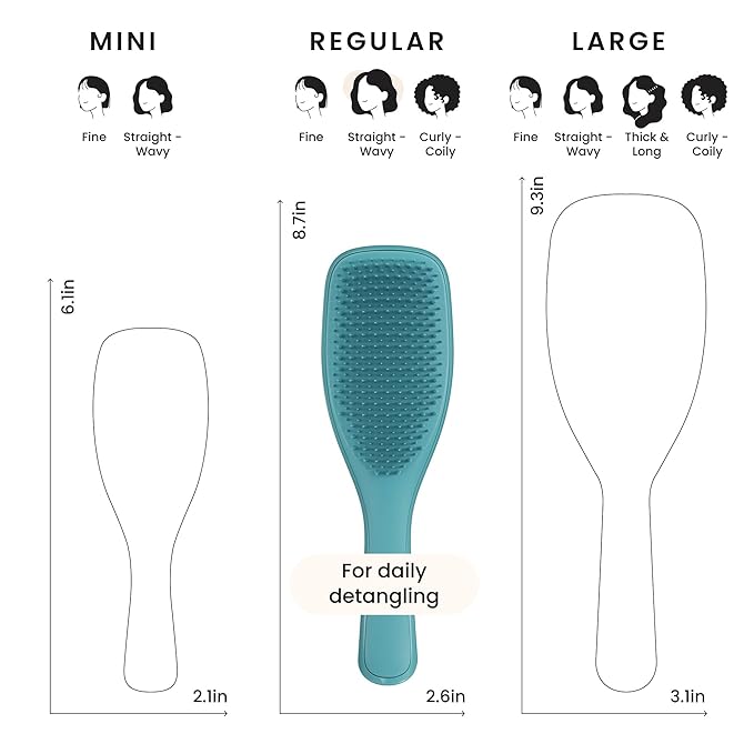 Tangle Teezer Ultimate Detangler Brush, Straight to Wavy, Teal