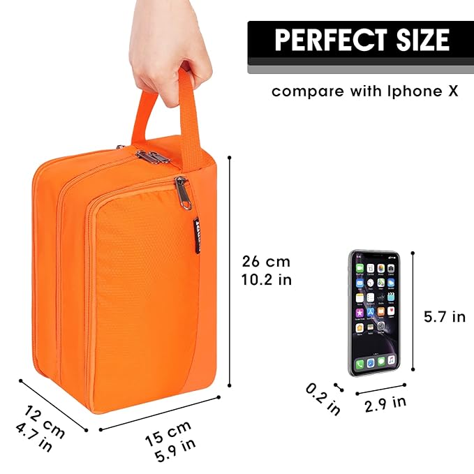 WANDF Travel Toiletry Bag for Men, Small Dopp Kit for Toiletries