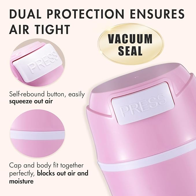 Embagol Eyelash Glue Storage Container Tank - Adhesive Jar Stand Makeup Case Cosmetic Storage Tank - Pink