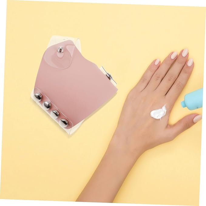 PACKOVE Makeup Mixing Palette Portable Transparent Cosmetic Plate for Professionals Handheld Pu Mixing Tray for Foundation and Color Blending for Makeup Artists and Enthusiasts