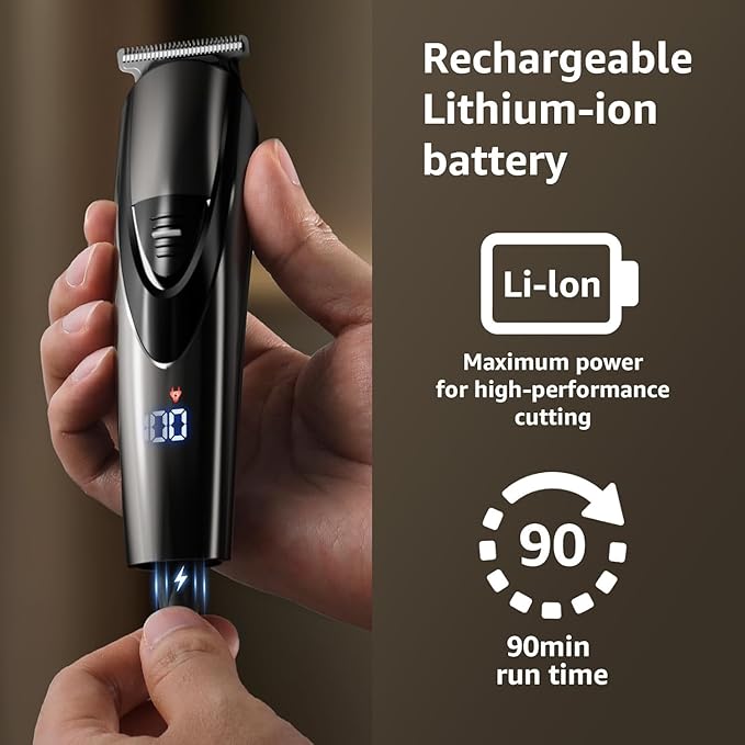 SHPAVVER Beard Trimmer for Men: Upgrade Barber Hair Clippers - 12-in-1 Cordless Grooming Kit - Waterproof Electric Razor with Turbo Speed & Precision Blades