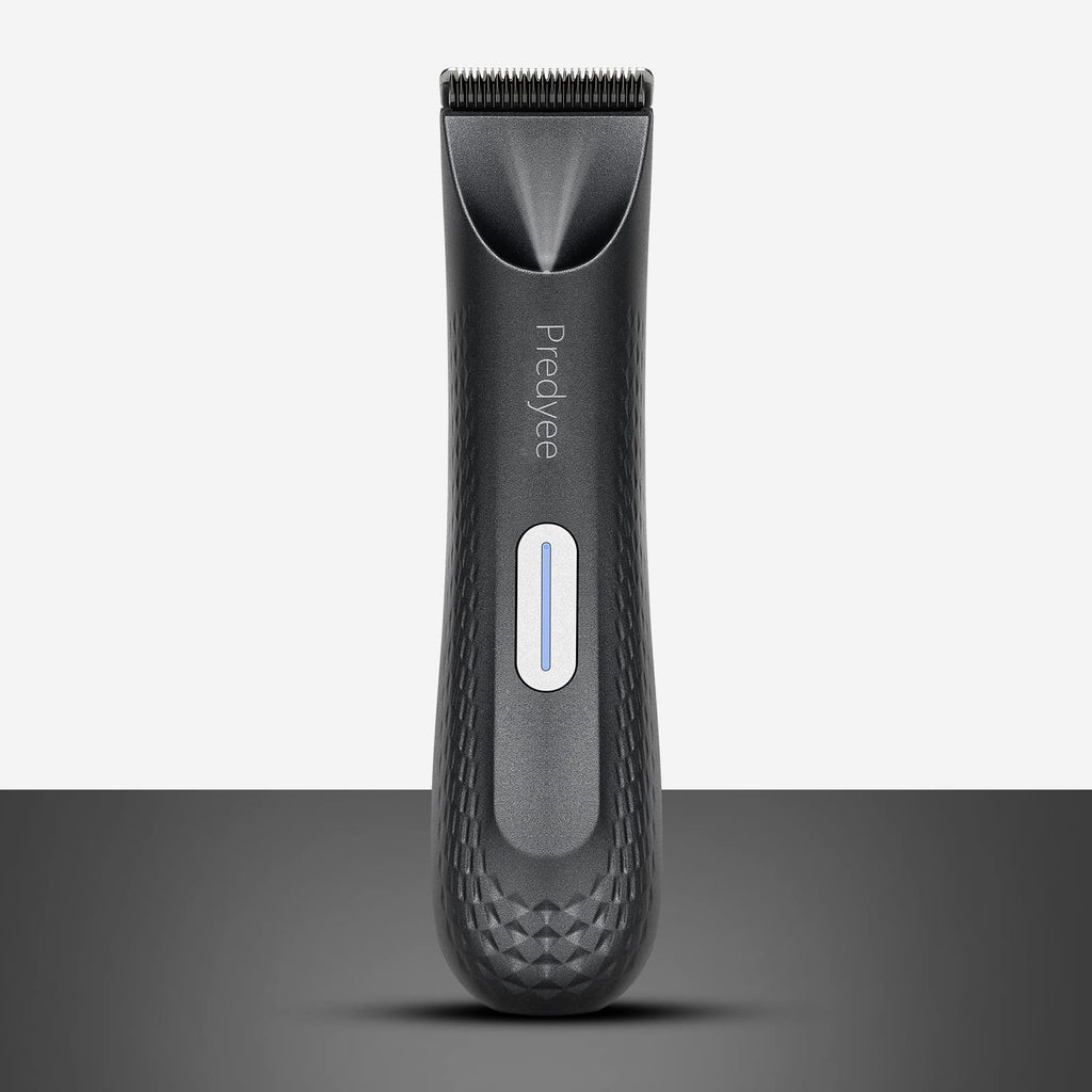 Predyee Manscape Ball Trimmer for Men, Body Hair Trimmer with Safe Ceramic Blade, IPX7 Waterproof Groin & Pubic Hair Clipper with LED Light, USB-C Rechargeable Wet/Dry Manscaping Shaver