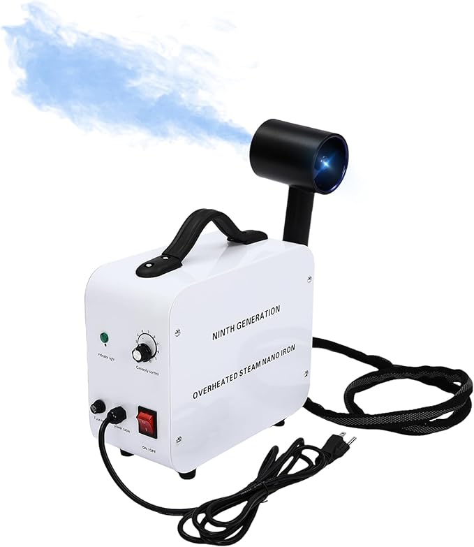 Nano Hair Steamer, Professional Nano Spray Vaporizer, Hair Color Processor, for Salon & Home Use – Adjustable Mist, 110V, 1300W, 11.83oz Tank, Moisturizing, Scalp Care, Hair & Pet Grooming