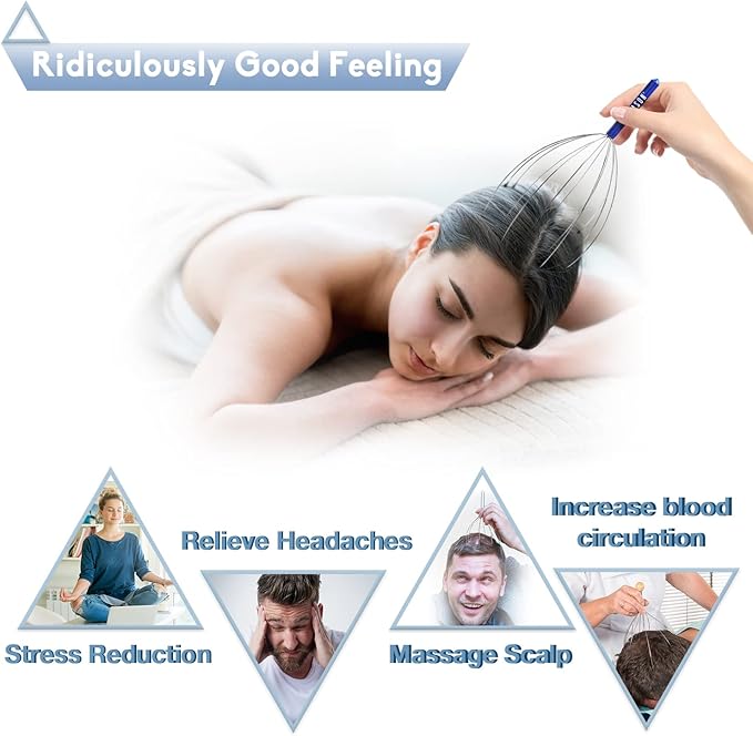 HOFASON Gifts for Women, Christmas Stocking Stuffers for Women/Men/Adults, White Elephant Gifts for Adults Husband Wife, Scalp Massager Hair Growth, Handheld Head Massager Scratcher for Deep Relax