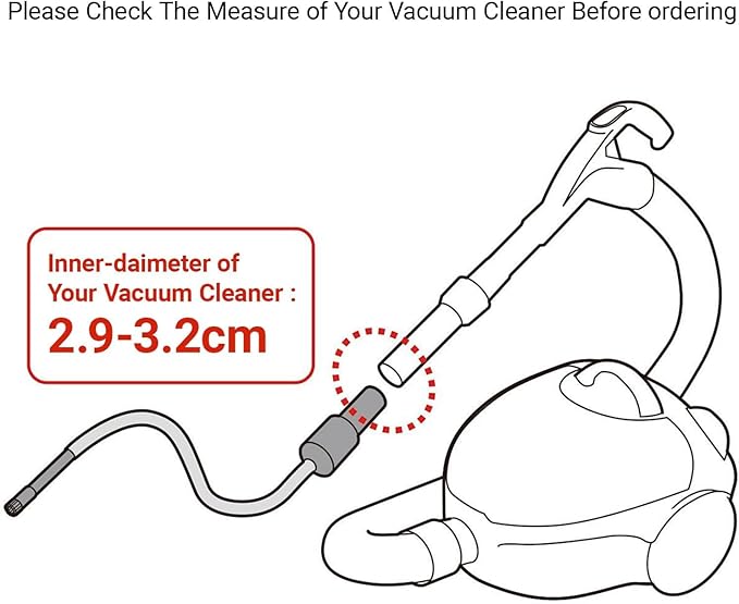 EZ SPARES Micro Cleaning Nozzle Kit,Micro Vacuum Attachment,Universal Vacuum Cleaner Attachment,Mini Micro Kit Keyboard Crevice Cleaning Tool Brush Kit,for Compact Wet Dry Shop Vacuum,Storage Bag Inc