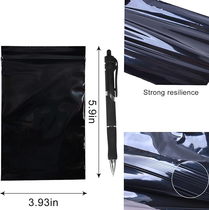 Tampon Disposal Bags, Personal Care Feminine Hygiene Disposable Mini Bags, Perfect Size for Block Odors Black 100Pcs