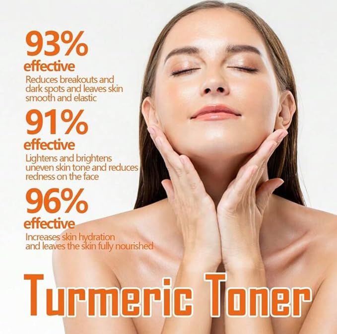 Turmeric Refreshing Toner, Deep Moisturizing with Hyaluronic Acid & Natural Turmeric, Evens Skin Tone, Anti-Wrinkle, Long-Lasting Hydration, Soothing, All Skin Types
