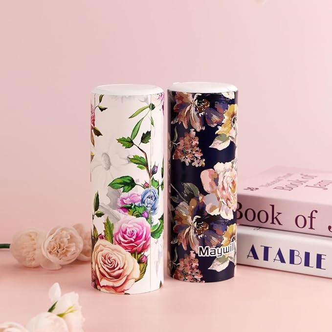 Facial Tissue Cylinder Holder with Cap, Travel Tissue Tubes Box Container, Suitable for Car Cup Holder (4 Pack, 200 Sheets)