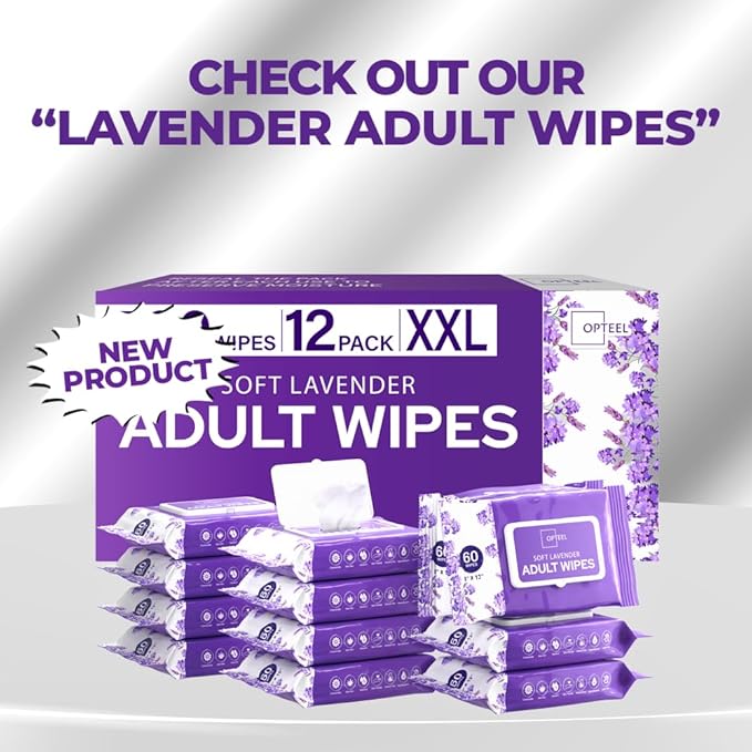 OPTEEL Adult Wipes for the Elderly – Extra Large 8x13, Pre-Moistened 720ct