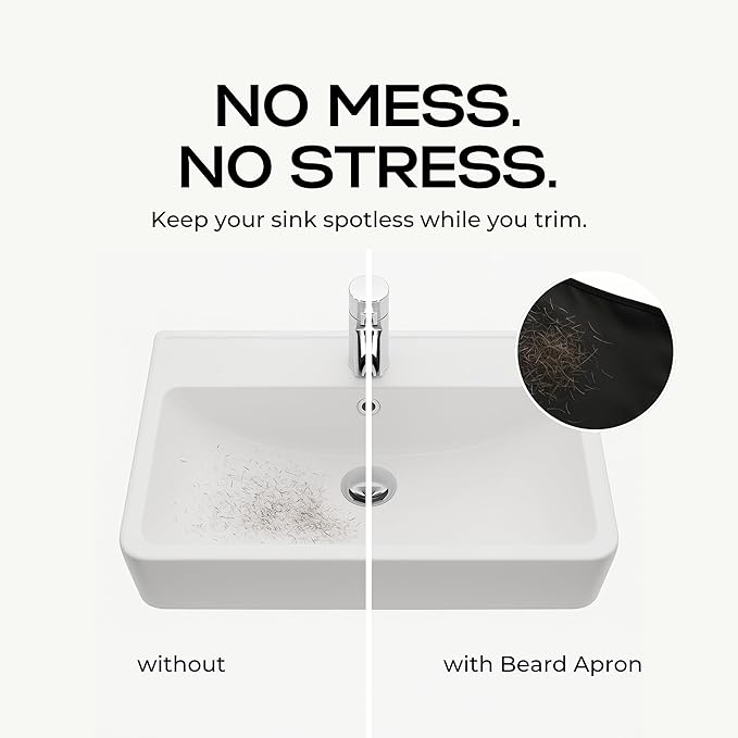 Beard Butler Beard Apron Beard Hair Catcher for Men – Shaving Apron – Includes Travel Case