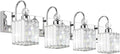 Ralbay Chrome Crystal Vanity Light 4-Lights 31.5'' Modern Bathroom Wall Lighting Over Mirror