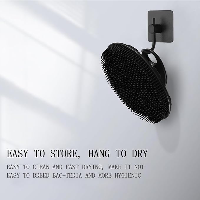 INNERNEED Food-Grade Soft Silicone Body Scrubber with PP Exfoliating Brush