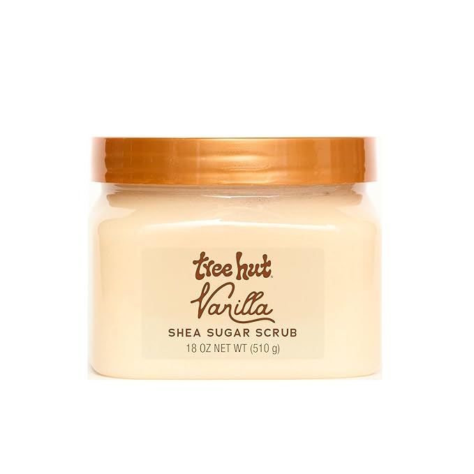 Tree Hut Vanilla Body Scrub, Exfoliating Sugar Scrub, Vegan, 18 Oz