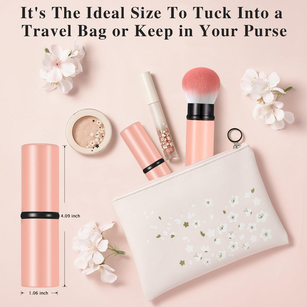 Retractable Makeup Brush, Portable Face Kabuki Makeup Brush