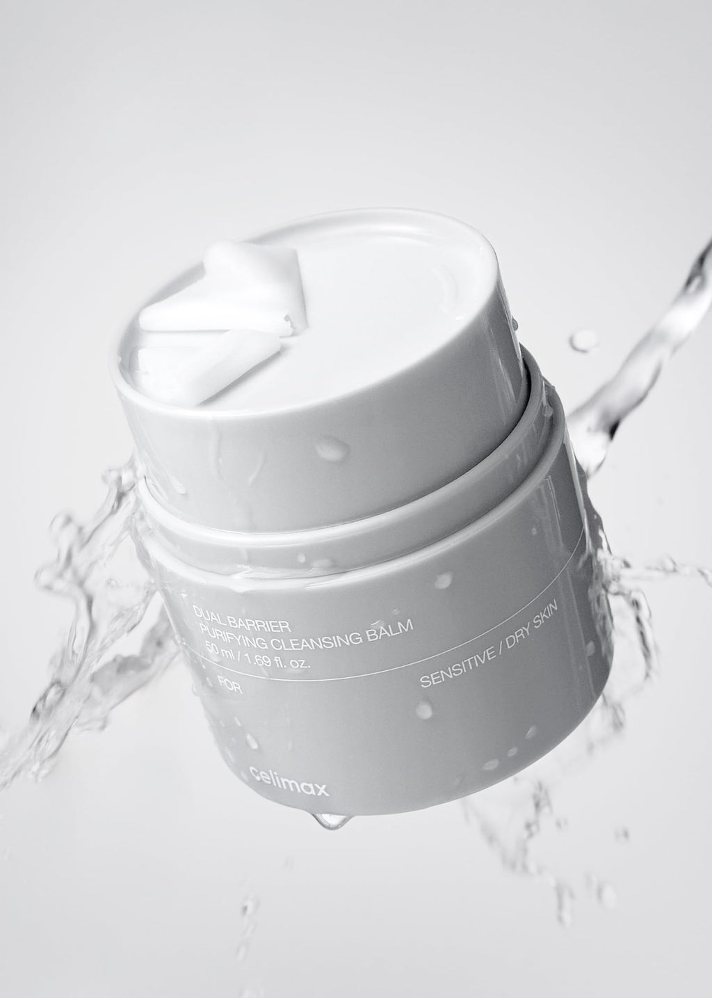 celimax Dual Barrier Purifying Cleansing Balm Refill Edition (50mlx2) | with Ceramides, Waterproof Makeup Remover, Pore Cleansing, Daily Use Cleanser, Grind Container