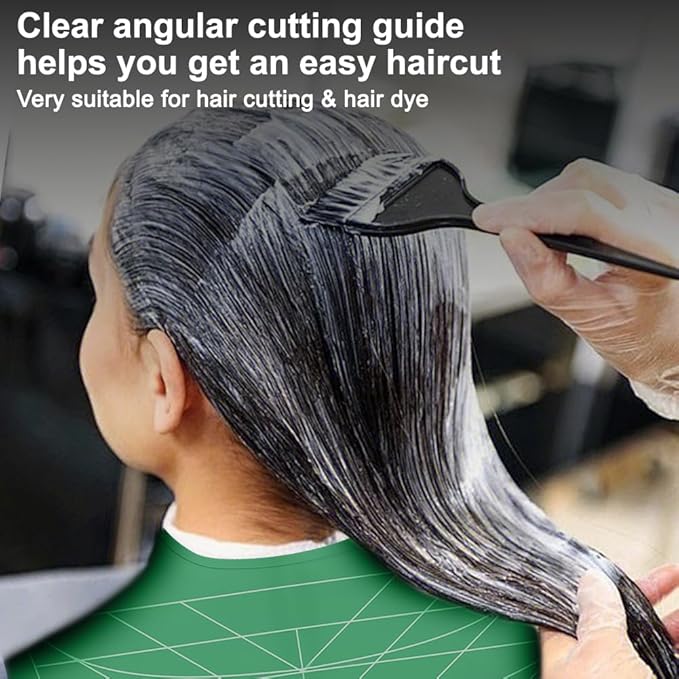 Derkerry Silicone Hair Cutting Guide Collar Waterproof Cutting Mat - Green