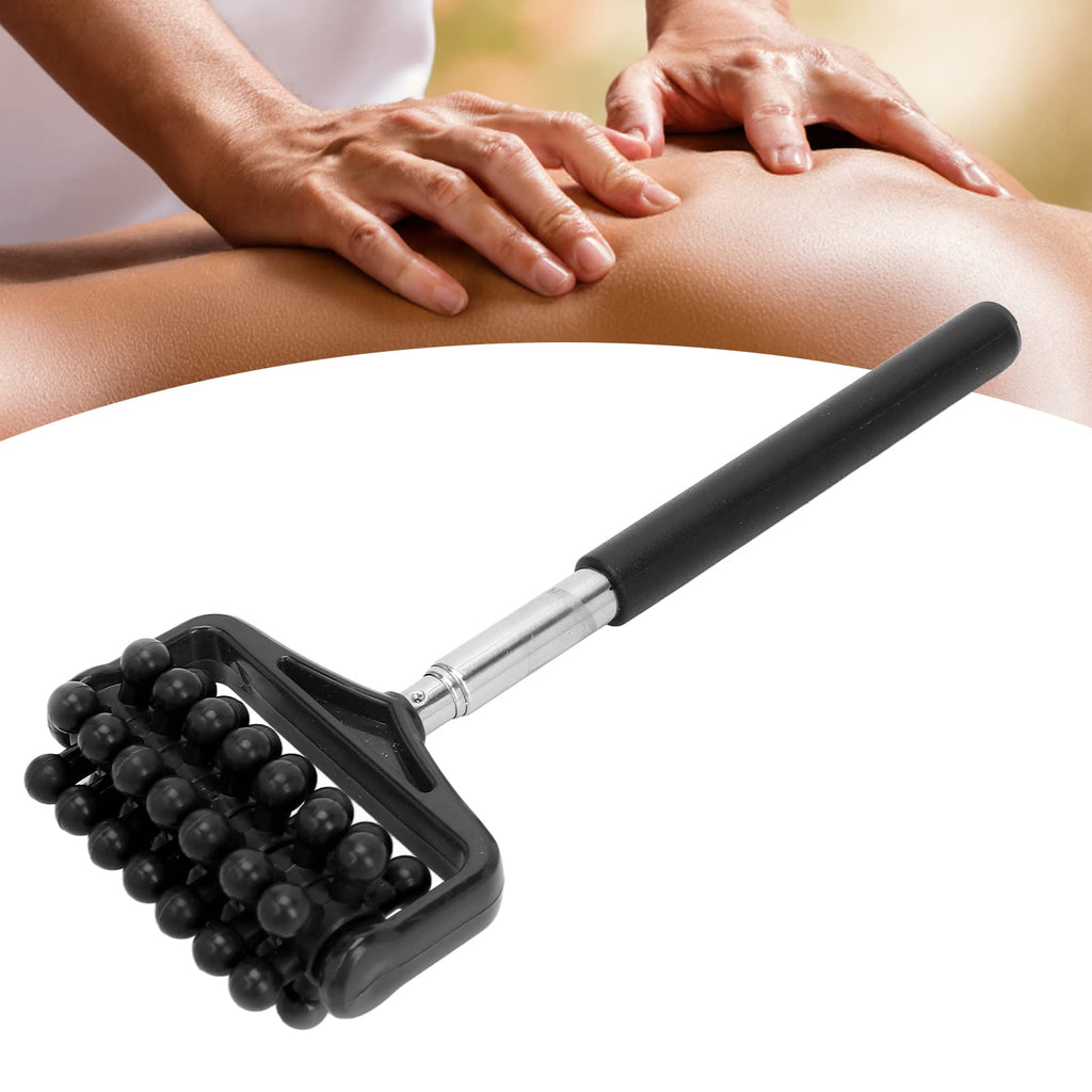 Ymiko Massage Stick for Men and Women – Telescopic Granular Body Roller for Neck, Back, Legs – Black