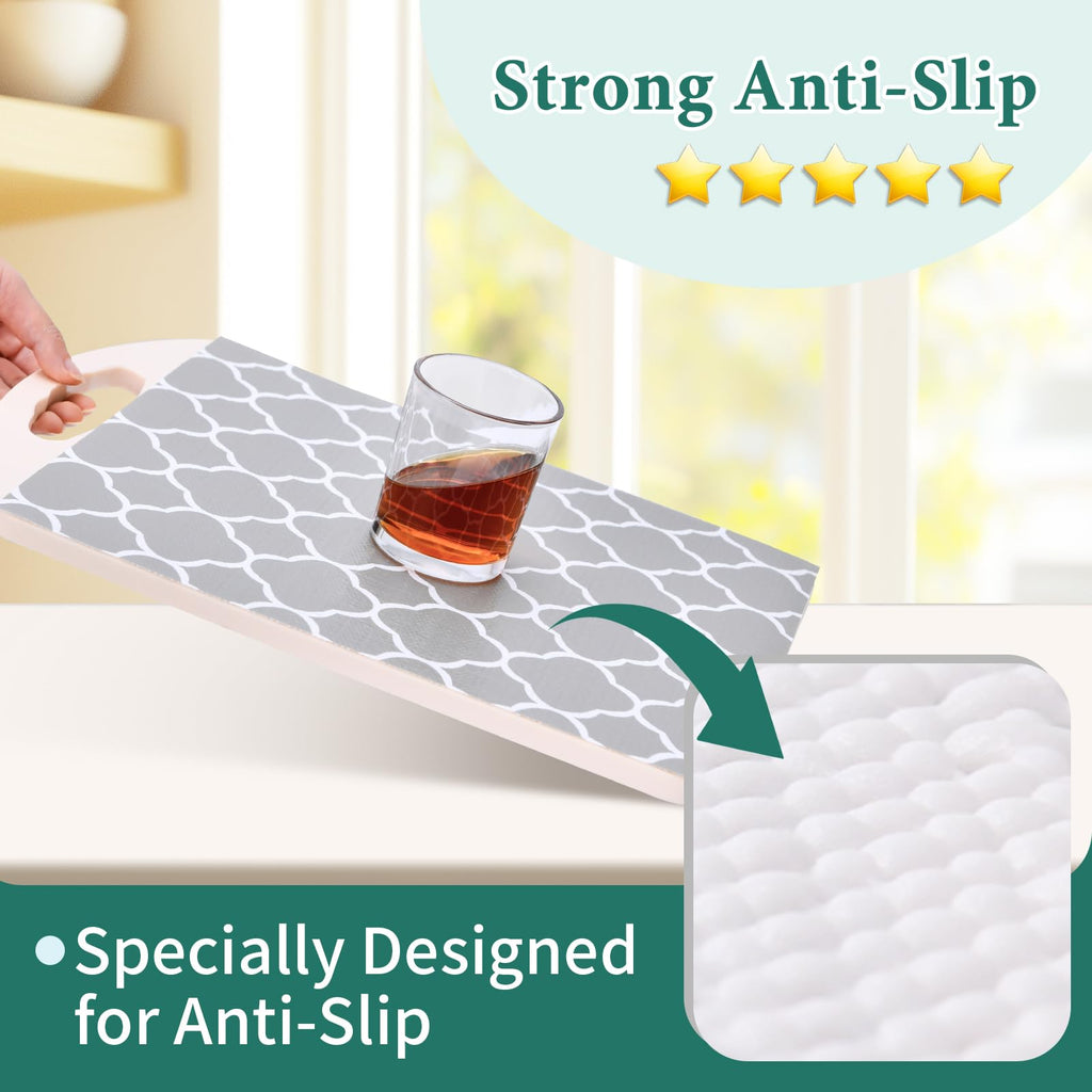 Shelf Liners for Kitchen Cabinets 17in x 30FT Non Adhesive Drawer Liner