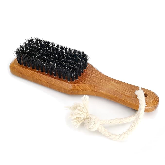 Menesia Soft Boar Bristle Hair Brush for Men,Smoothing Brush