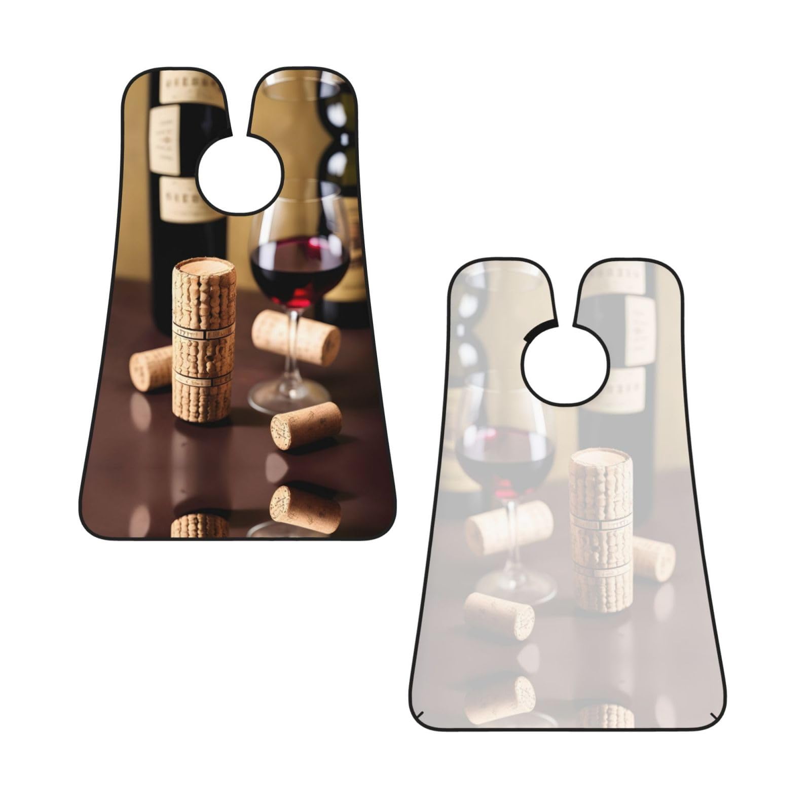 YQxwJL Wine Cork Print Beard Bib Shaving Apron, Beard Hair Trimming Cape Gift For Dad