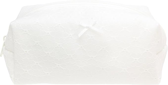 PAZIMIIK Cozy Makeup Bag for Women,Zipper Cosmetic Pouch,Embroidery Floral