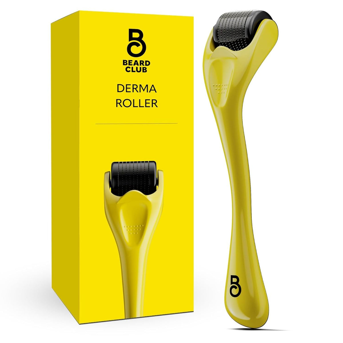 The Beard Club Derma Roller & Cleansing Spray Kit – Microneedling Roller for Beard, Scalp & Face with Beard Roller & Microneedle Cleaner – At-Home Micro Needling Skin Device for Men and Women