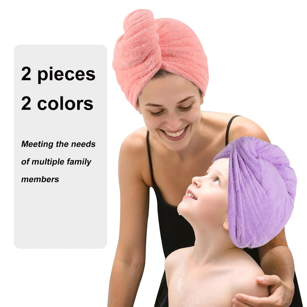 AGKXHDEC Microfiber Hair Drying Towel Wrap,Hair Turbans Towel for Wet Hair