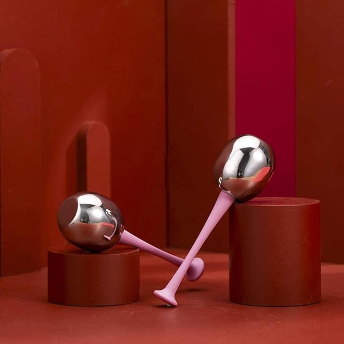 Stainless Steel Ice Globes for Facials - Face Roller for Face Neck & Eyes - Skin Care for Dark Circles, Puffiness, Wrinkles