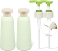 UMETASS 6.7oz Travel Shampoo Bottle with Flip Cap, Refillable Plastic Pump Bottles Dispenser for Soap, Shampoo, Lotions, Liquid Body Wash, Creams and Massage Oil (2Pack, 6.7oz/200ml)