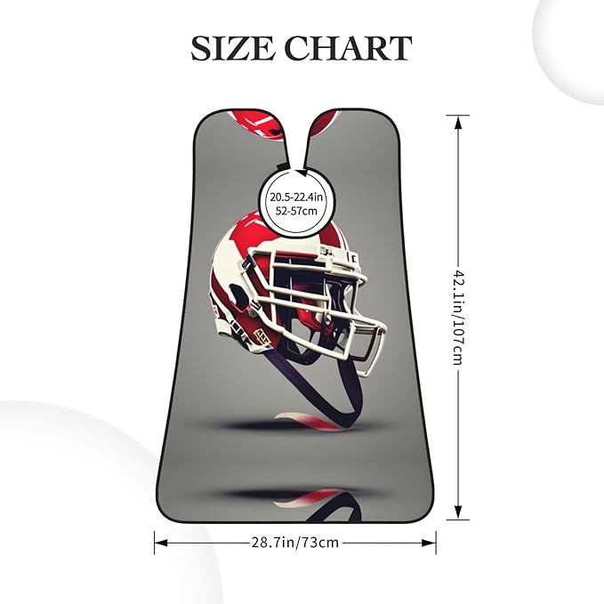 NOUZU American Football Print Beard Bib Apron For Men, Beard Hair Catcher For Men Shaving Trimming,Beard Cape Cloth, Black