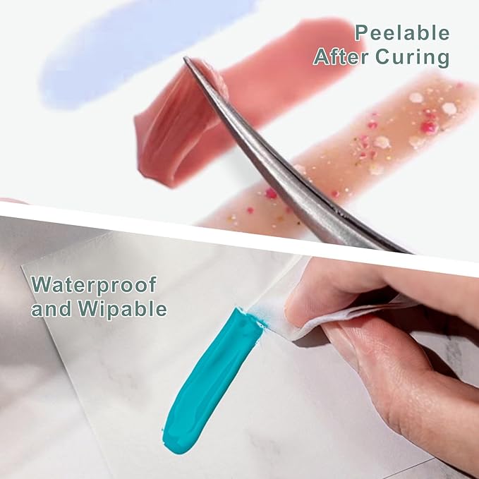 HELAIMAY Disposable Nail Polish Mixing Papers, Three Sizes DIY Manicure Pigment Art Palette, Portable Waterproof Drawing Tool for Gel Makeup and Salon, Translucent, 150 Sheets
