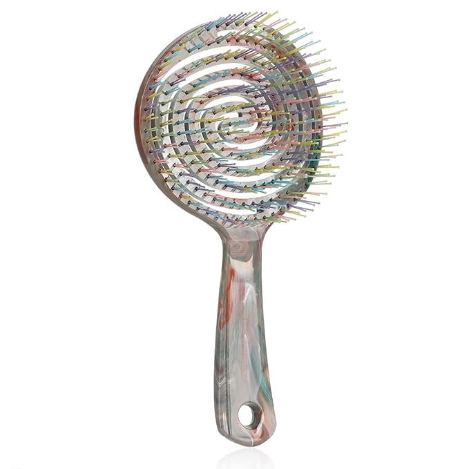 BLUSHMARKS Detangling Wet Hair Brush for Thin or Straight Hair, Vented Detangler Hairbrush with Double-Layered Ultra and Soft-Nylon Bristles for Wet or Dry Hair, Gift for Women Girls Kids