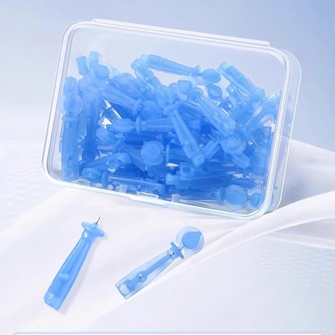 50 Pack Disposable Blackhead Remover Needles & Pimple Popper Tool Kit - Professional Acne Extractor Lancets for Whitehead, Comedone, Blemish Removal - Sterile Acne Needles with Case
