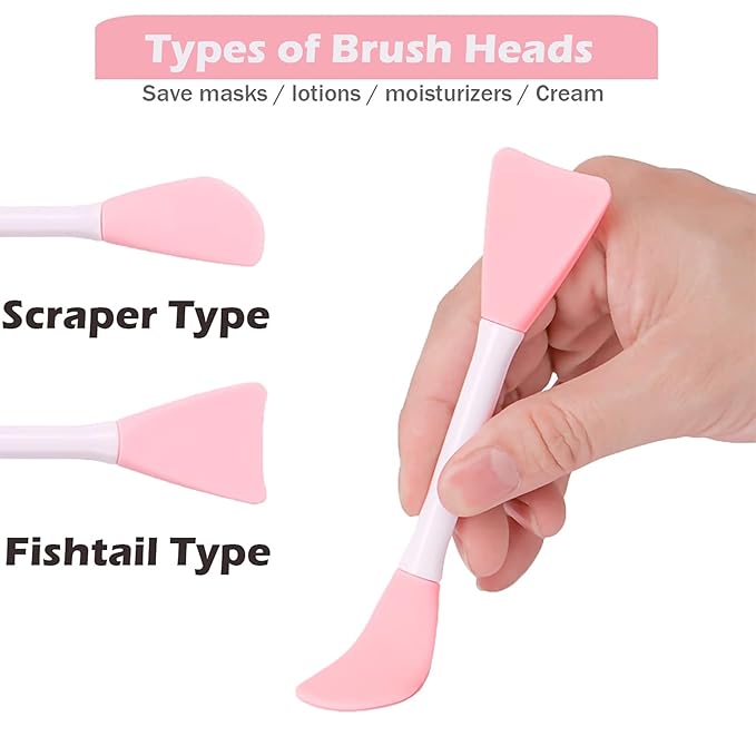 RamPula Silicone Face Mask Brush, Facial Mud Mask Applicator Brush Flexible for Applying Facial Mask,Sleeping Mask,Clay Mask,Body Lotion Mask Beauty Tools Makeup Brushes Applicator