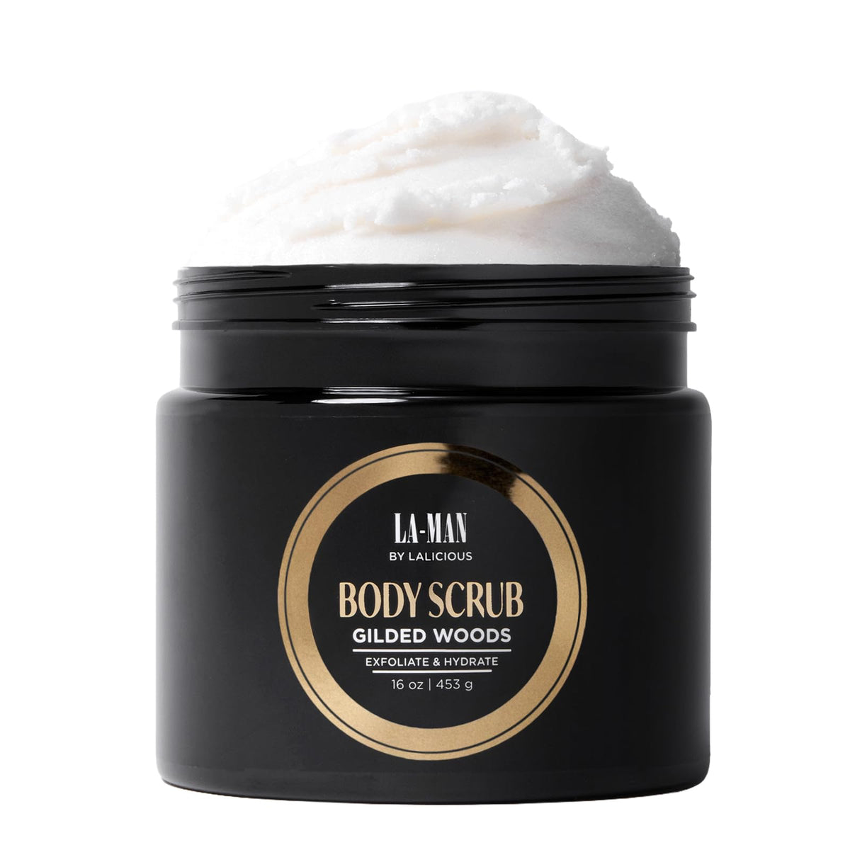 LALICIOUS Sugar Coconut Exfoliating & Moisturizing Body Scrub | Sugar & Coconut Oil | Pre-Shave Scrub for Ingrown Hairs & Razor Bumps | Gently Buffs & Smooths Sensitive Skin | No Parabens | Large 16oz
