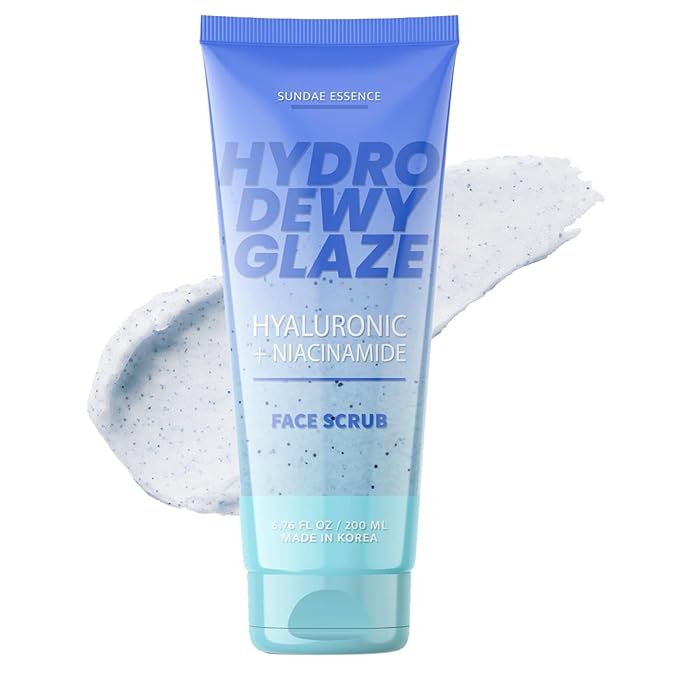 Face Scrub with Hyaluronic Acid & Niacinamide – Gentle Exfoliation & Deep Hydration – Dermatologist Tested, Anti-Wrinkle, Korean Skin Care – Clean Beauty, Cruelty-Free – 6.76 Fl Oz