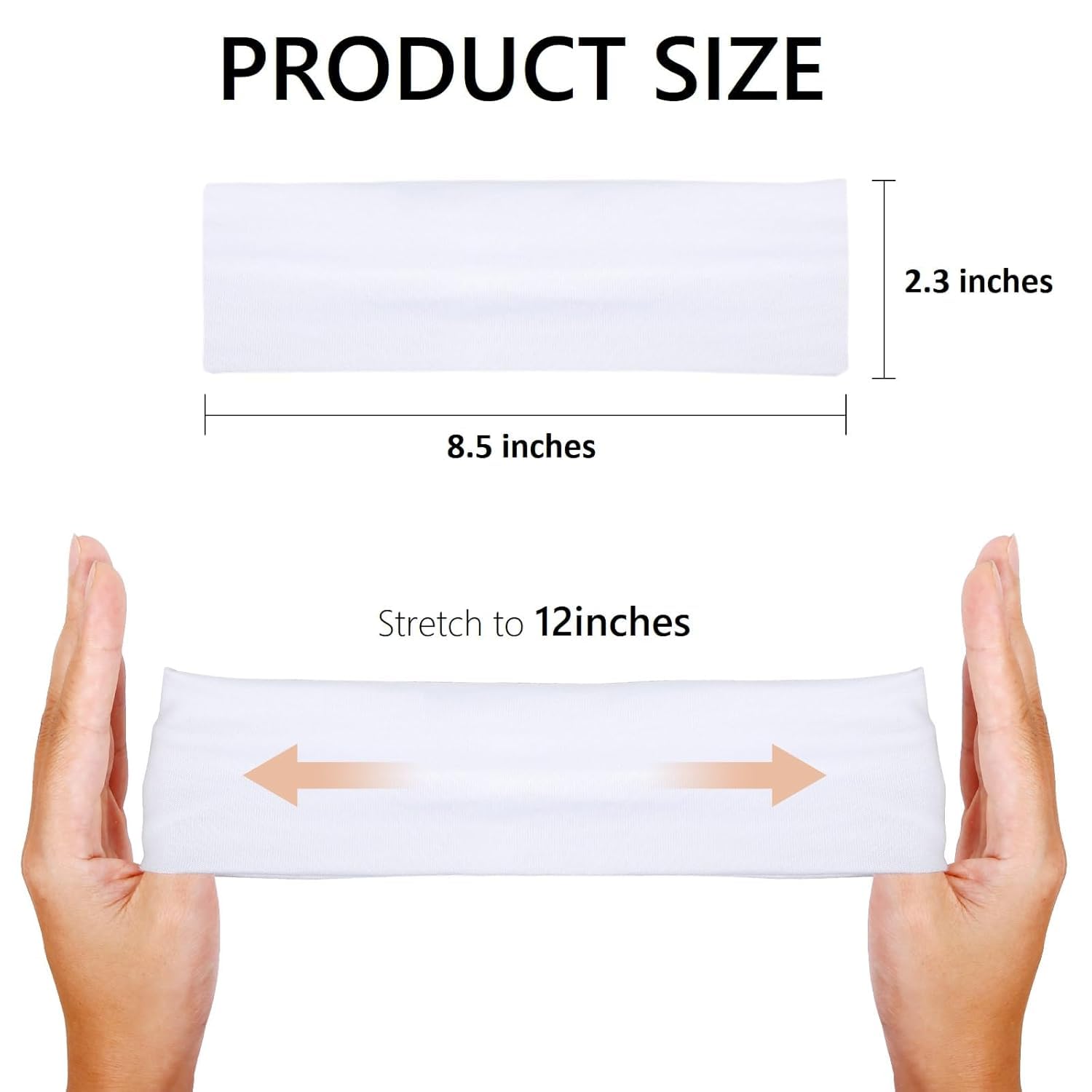 Huachi Polka Dot Headbands for Women Non Slip 16 Pack Elastic Sports Hair Bands for Women, Soft Cotton Cloth Headband for Workout Yoga Fashion Hair Accessories
