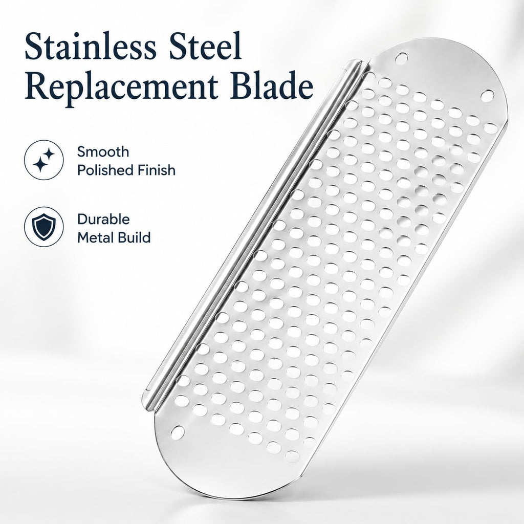 3pcs Foot File Replacement Blades, Stainless Steel File Callus Tool Corn Remover Skin Remover Foot File Tool Feet Shaver Dead Skin Convenient Foot Scraper (Silver)