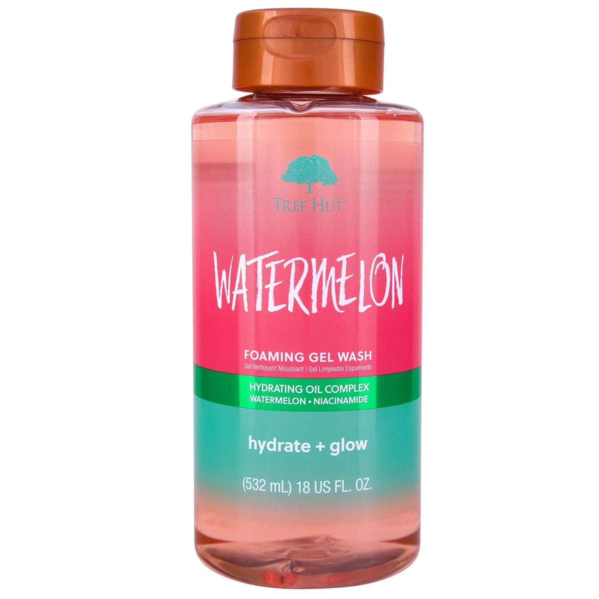 Tree Hut Pink Hibiscus Foaming Body Wash, 18 Fl Oz