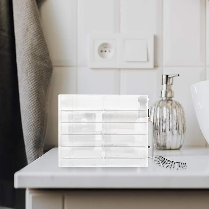 Acrylic 10-layer Eyelash Storage Box False Eyelash Organizer Case Multi-layer Lash Container for Women Travel and Display