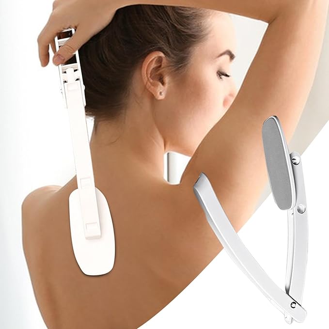 Generic 2Pcs Lotion Applicator for Back | Back Cream Applicator | Foldable Long Handled Oils Sun Cream Applicator | Back Lotion Applicator | Back Applicator for Cream, Gray